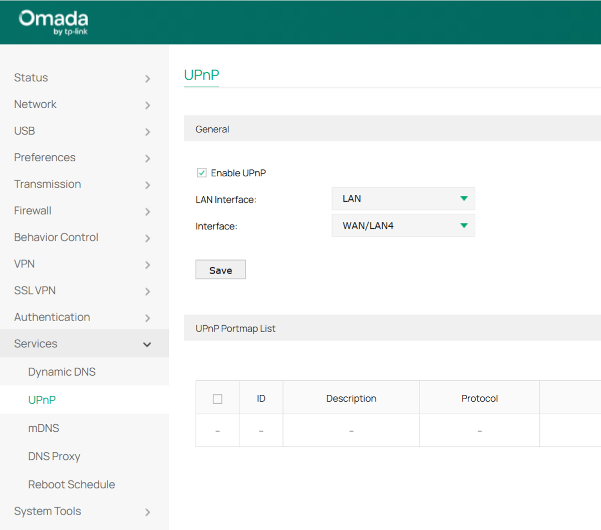 UPnP on Omada ER8411.