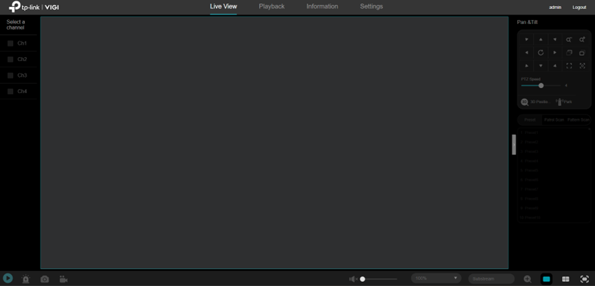 Screenshot of VIGI NVR Web Interface.