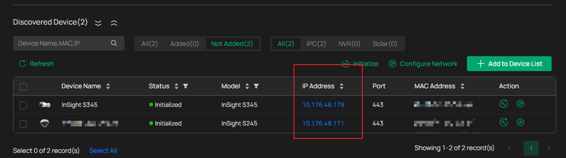 Show how to check VIGI IPs via VIGI config tool.