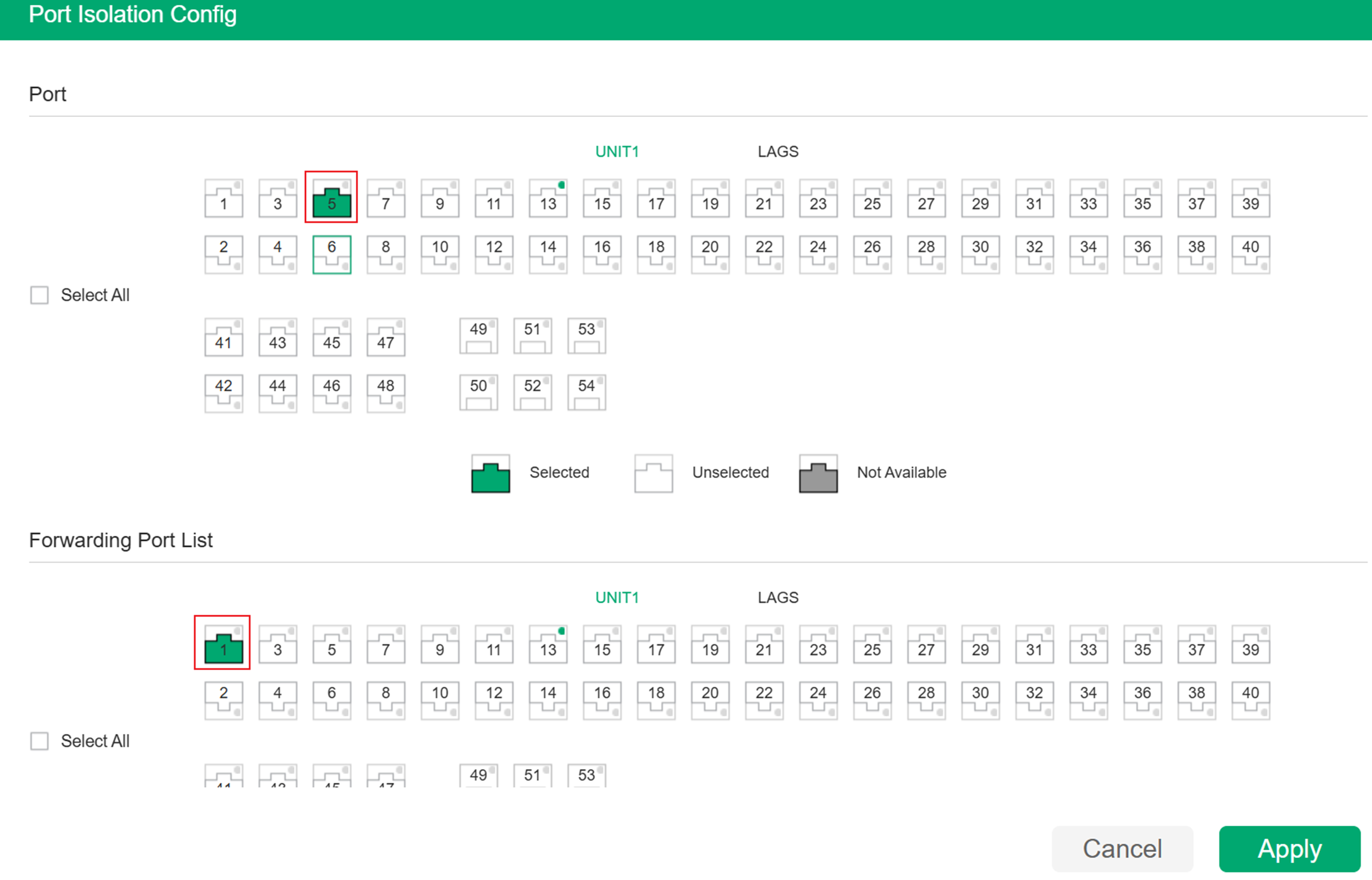 Screenshot of the fifth configuration step for this scenario in standalone mode.