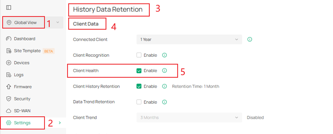 Show config path of client health.