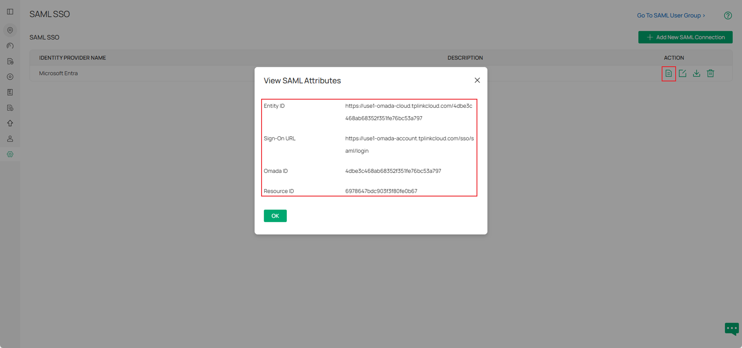 Show the details of the entry we just created.