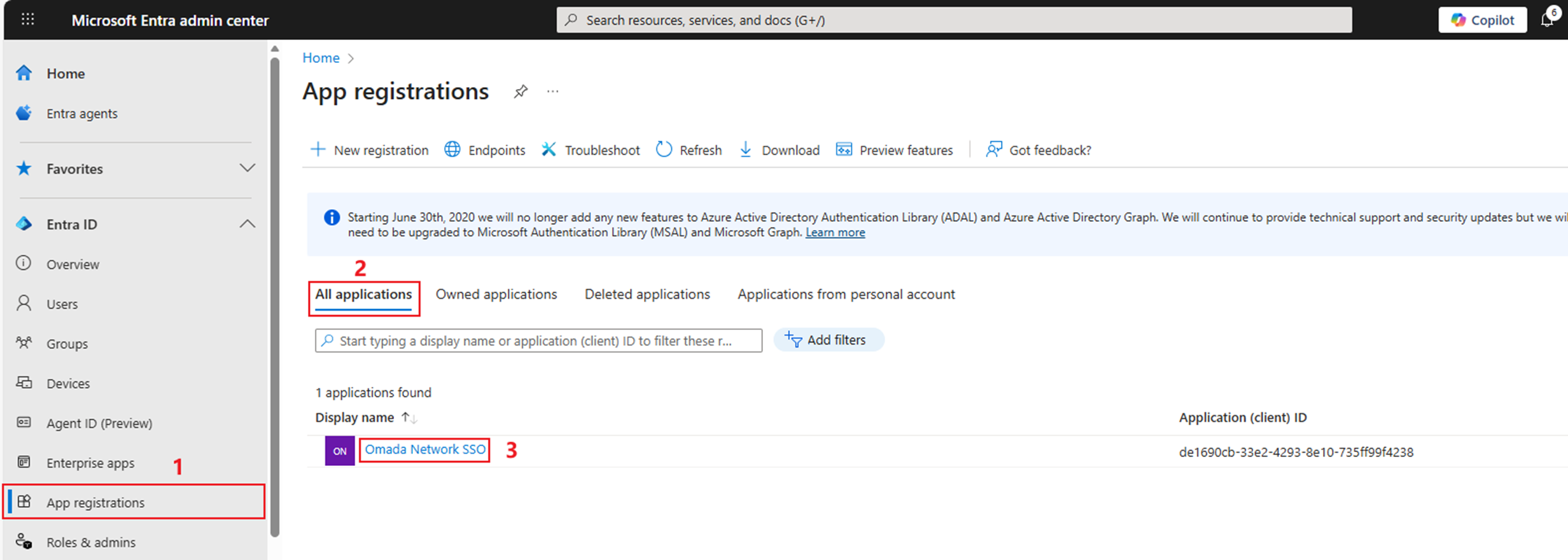 Go back to the Microsoft Entra application to continue configuring.