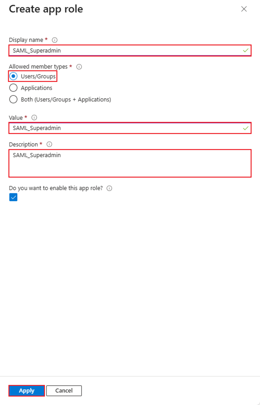 Show how to create a new app role.