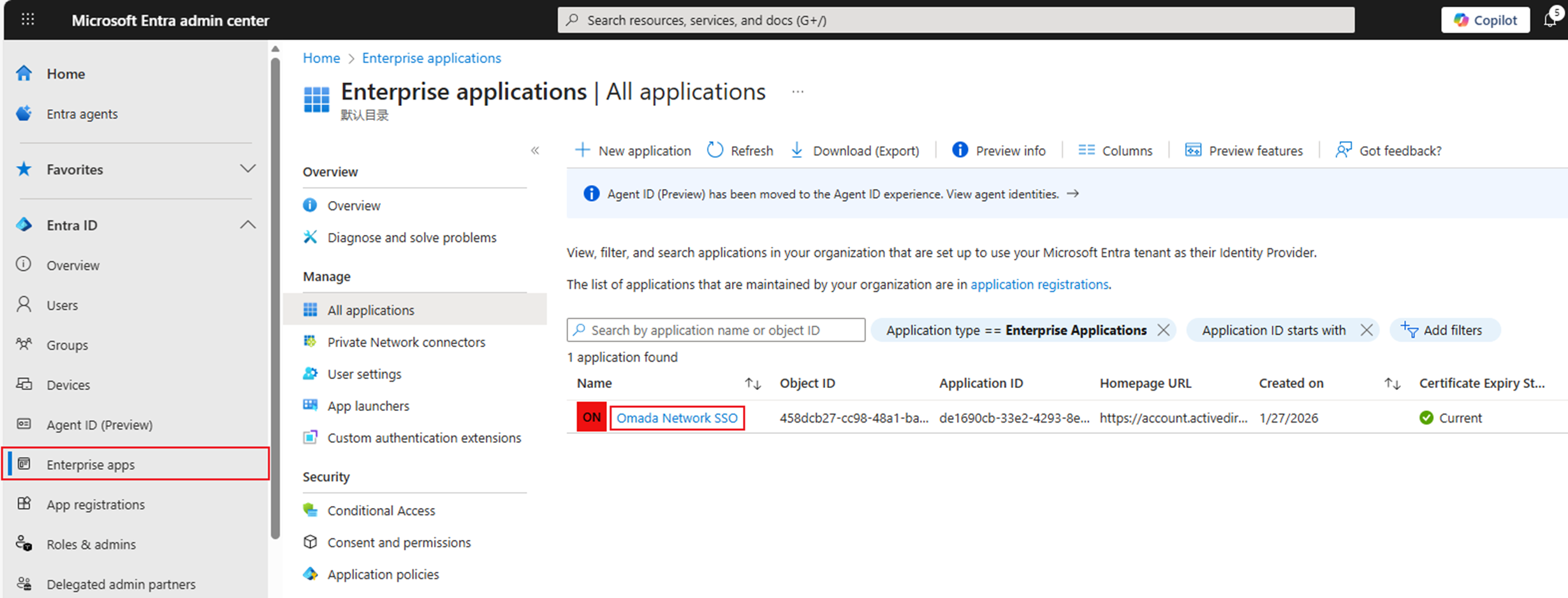 Go back to the Microsoft Entra application to continue configuring.