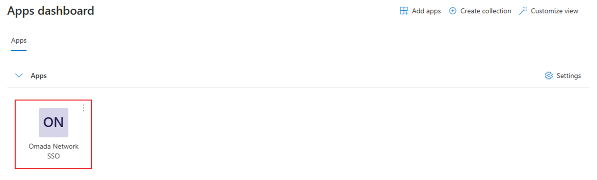 Click the Application to log in to the Controller directly.