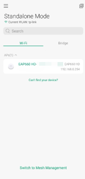 Show standalone AP in Omada App.