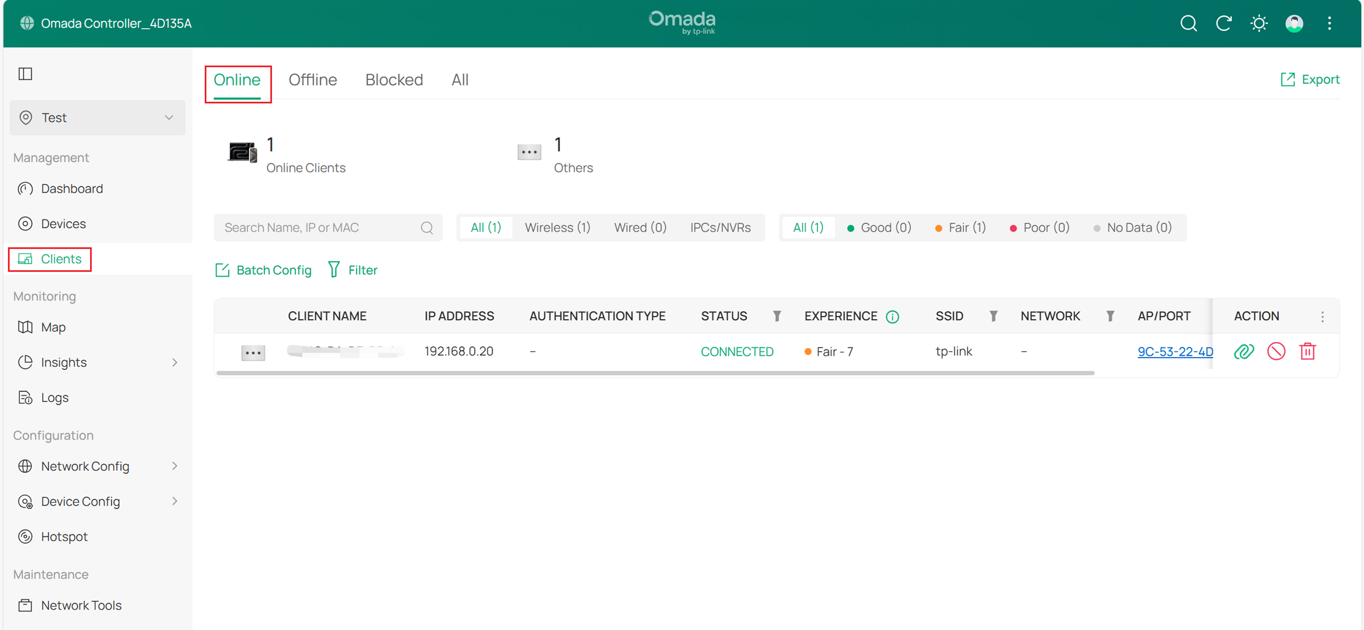 Show client list page in controller page.