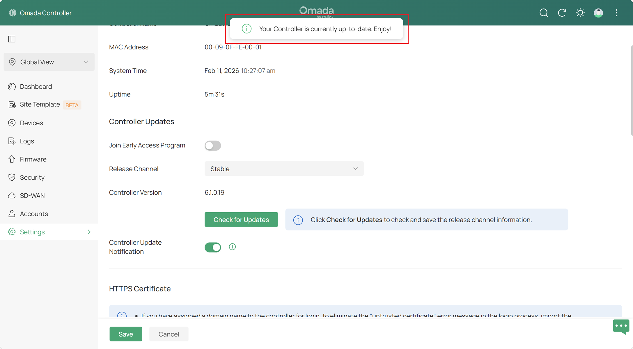 Check if SDN is running the latest version.