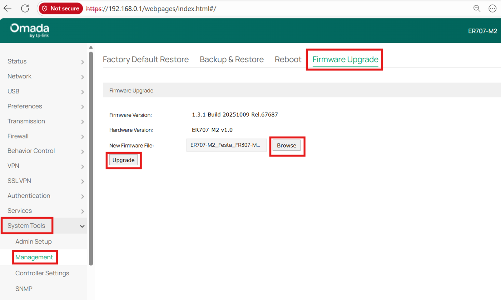 Standalone mode path to Firmware upgrade.