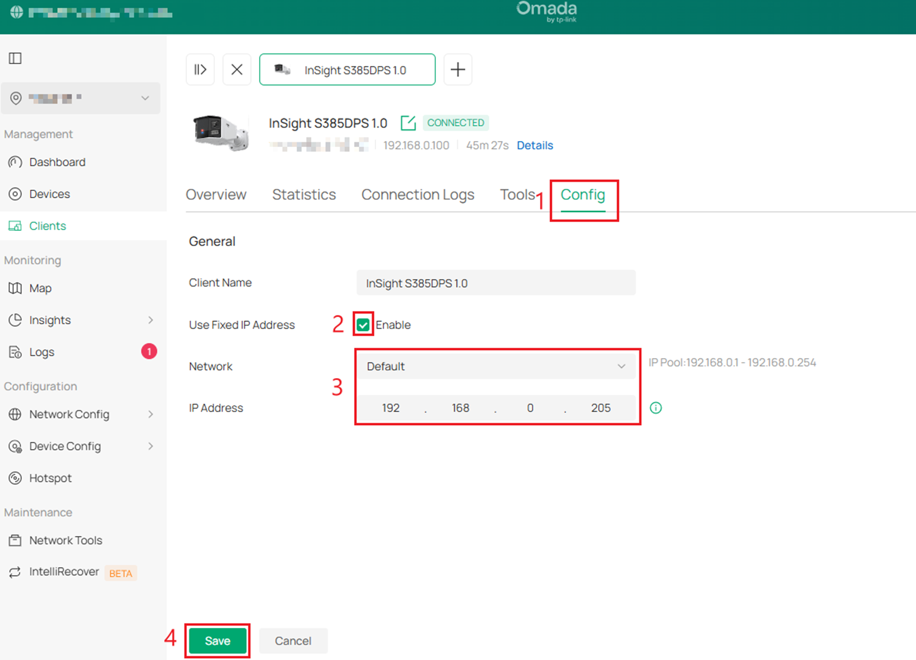 Setting DHCP Reservation IP Range on a Client.