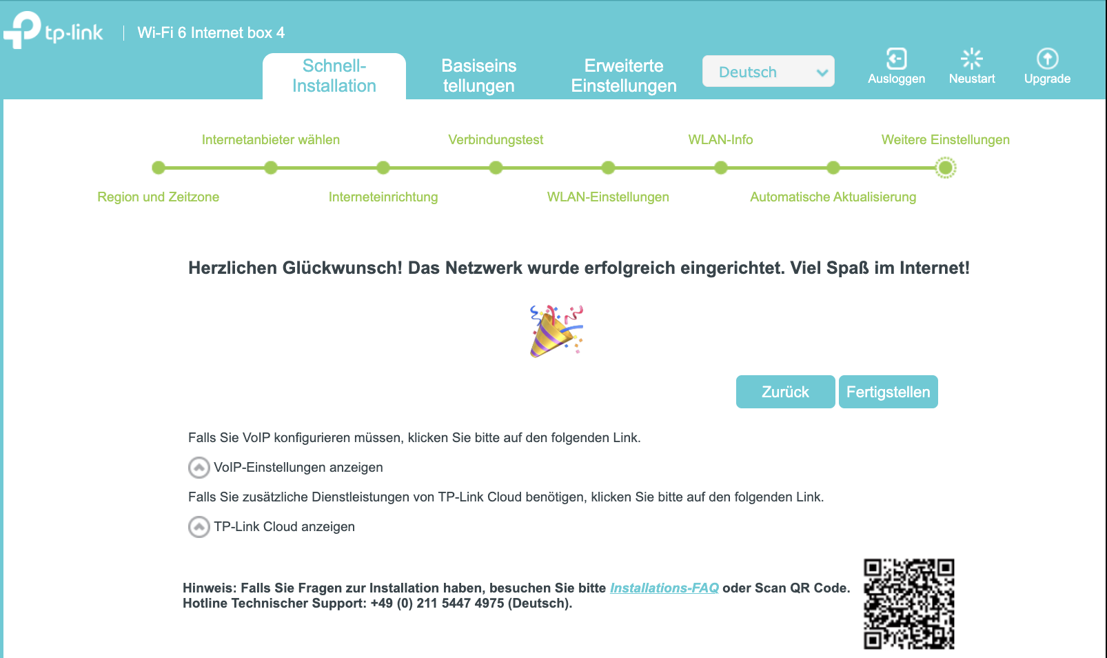 Internet-Übersichtsseite