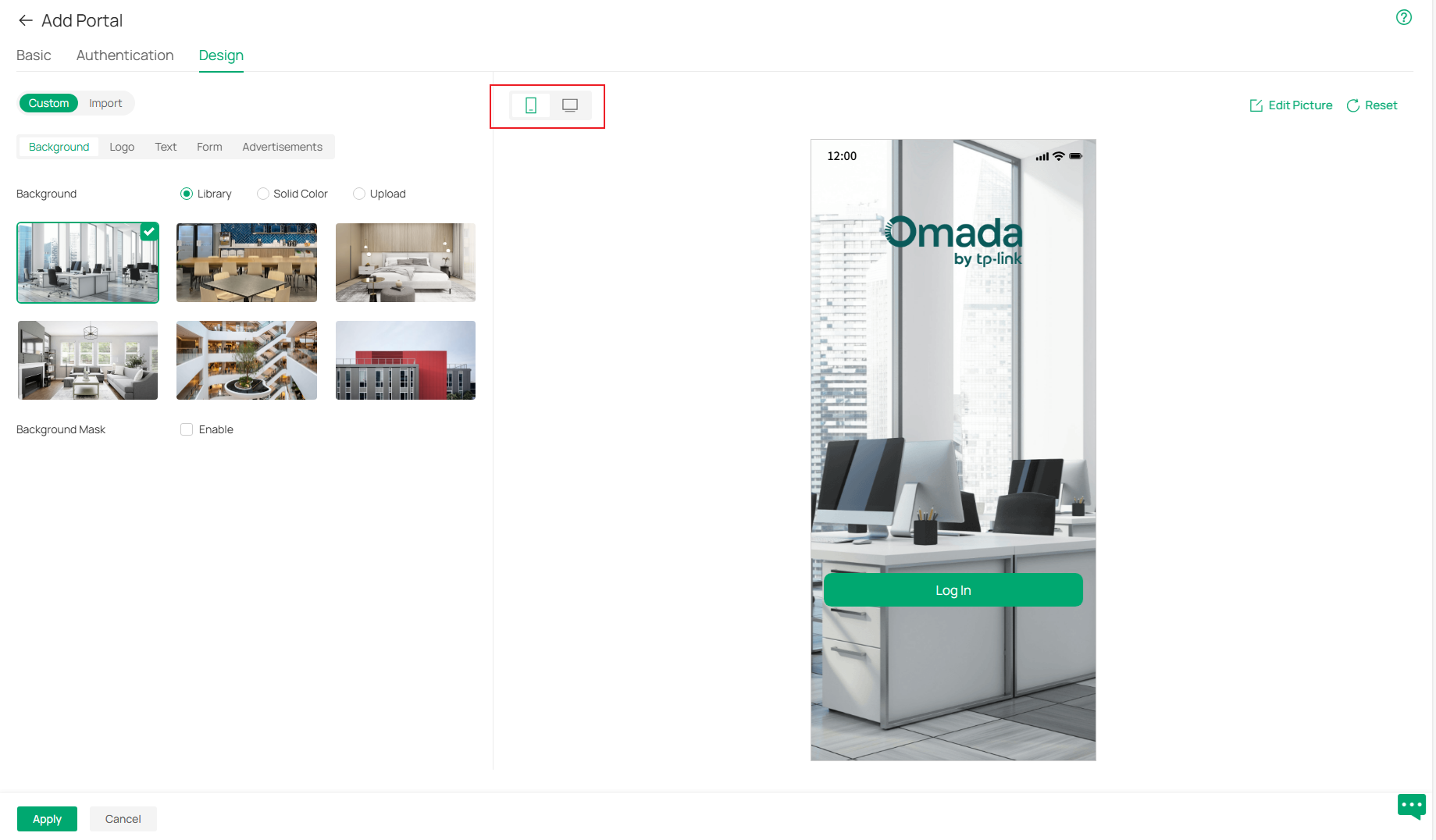 Showcase of Portal web page.