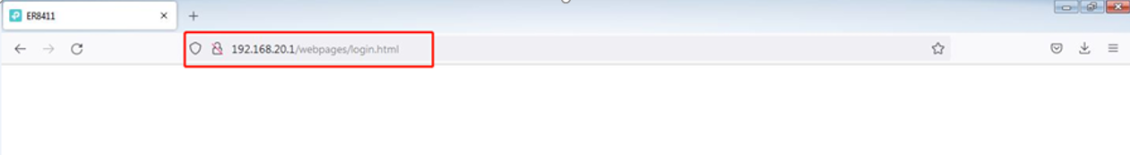 Show that the router can be accessed through 192.168.20.