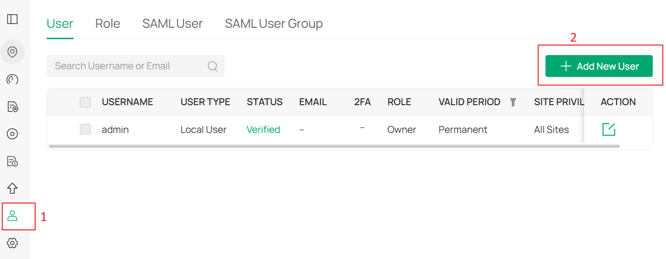 Show the page for creating a new role.