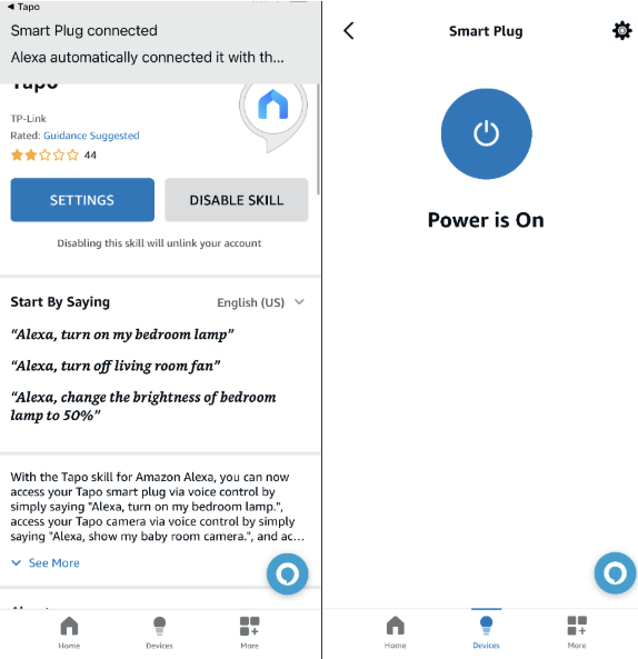 Control Tapo via Alexa.