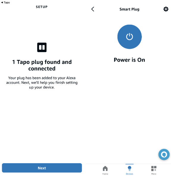 Control Tapo plug via Alexa.
