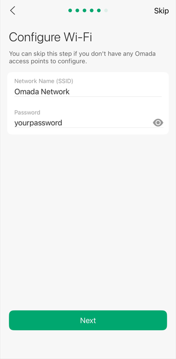 Show an example of creating a SSID.