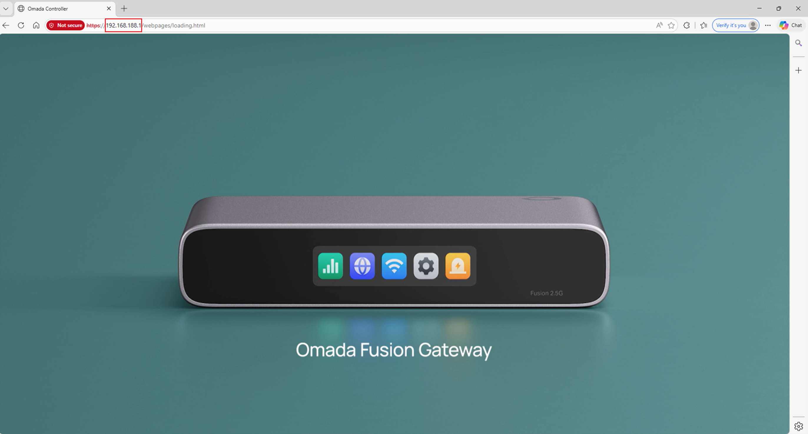 Show an example of accessing 192.168.188.1 with a browser on the computer.