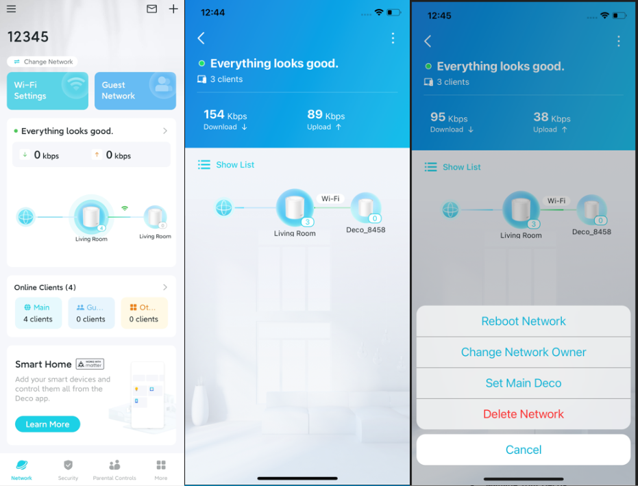 Manage Deco network in Deco app.