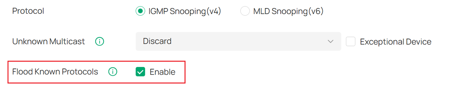 Configuring the multicast parameters in multicast.