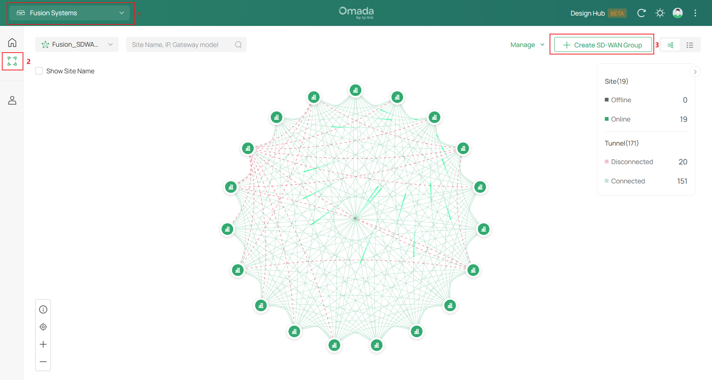 Show the SD-WAN configuration panel.