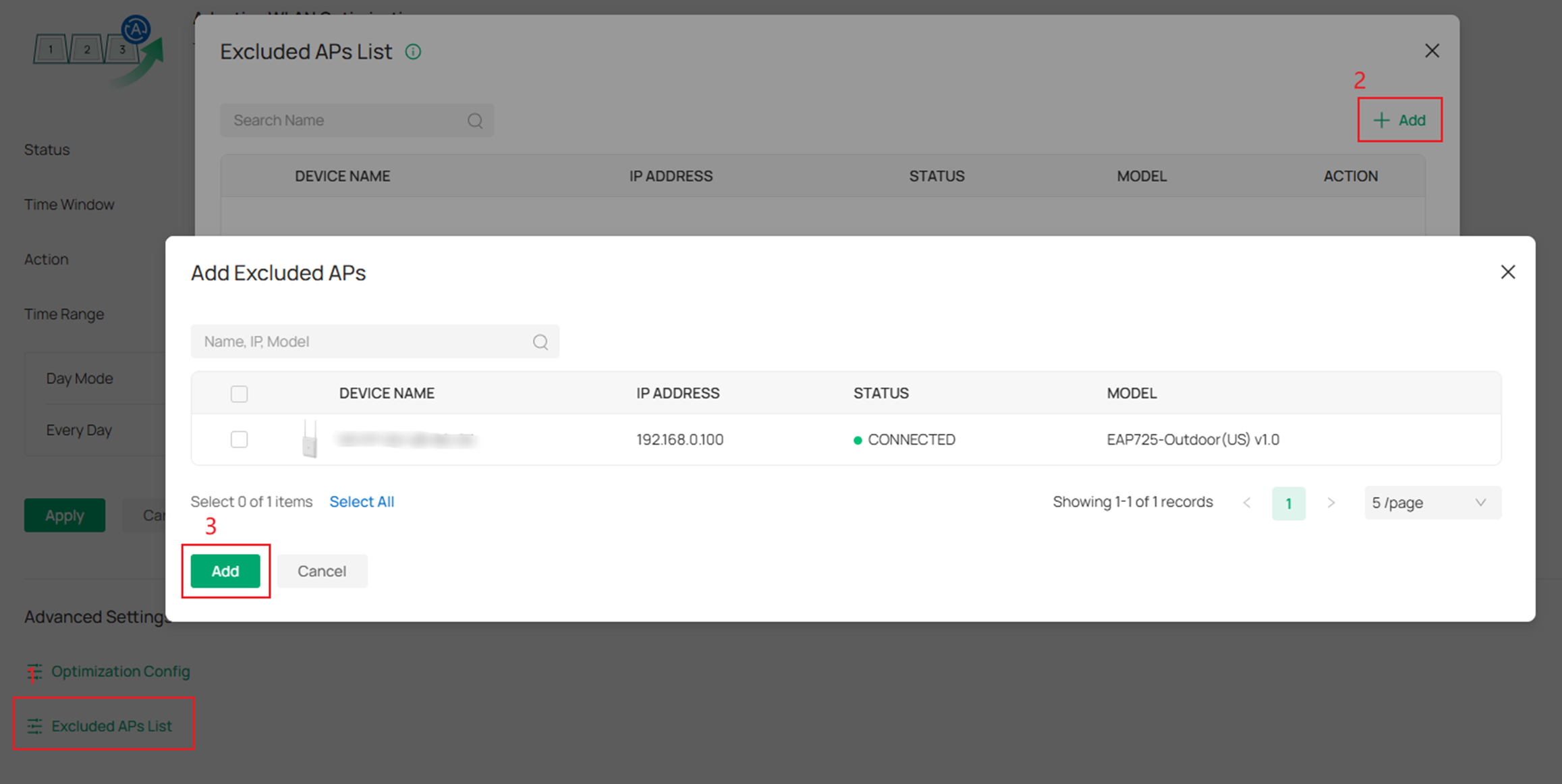 Add excluded AP in the list.
