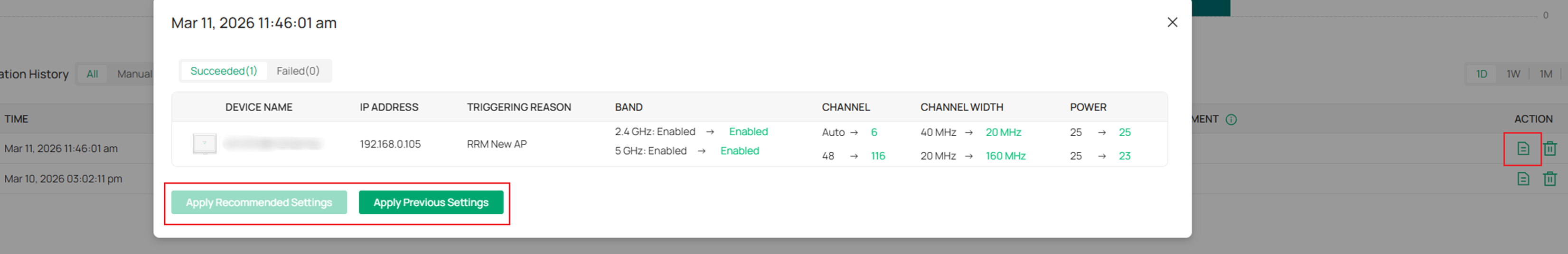 The details of optimization history.