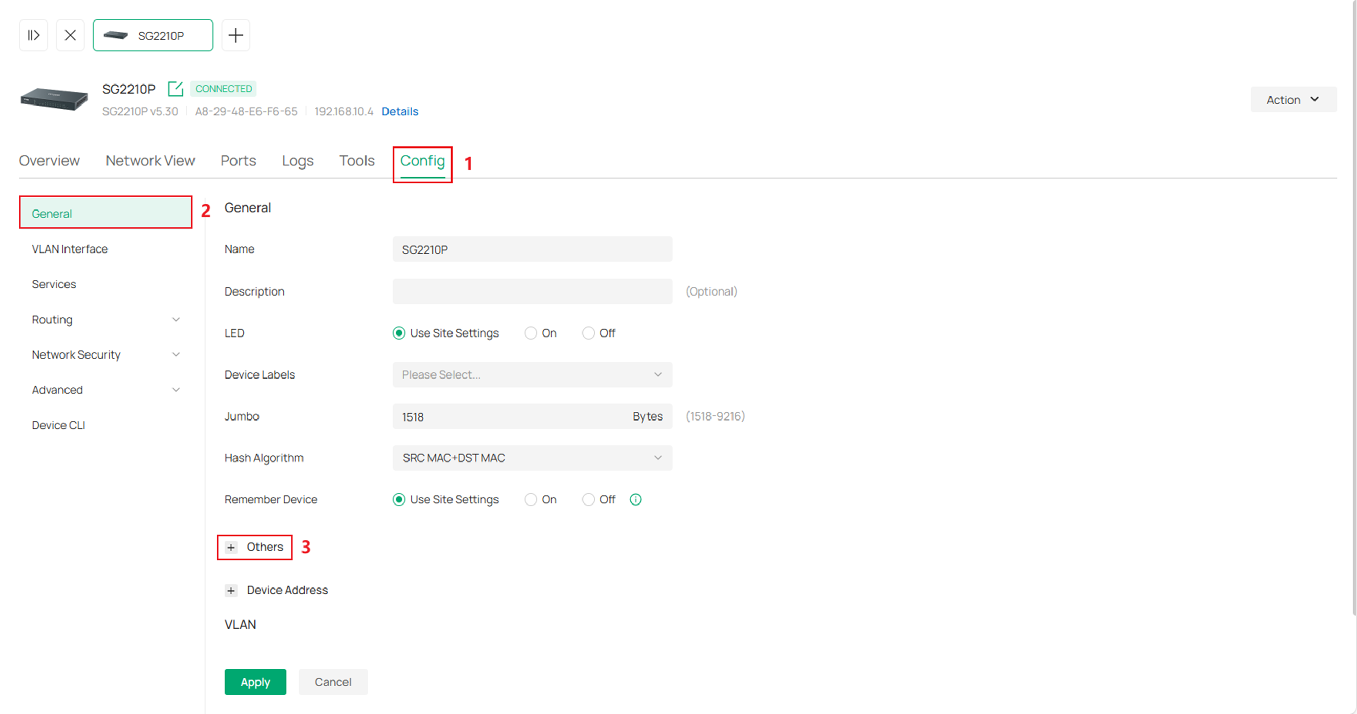 Show the entrance to check the SDM template.