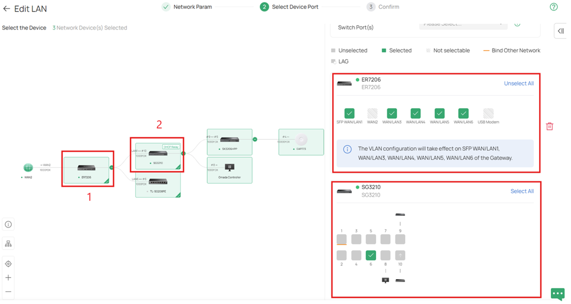 Enable the VLAN on the ports that are designated for that VLAN.