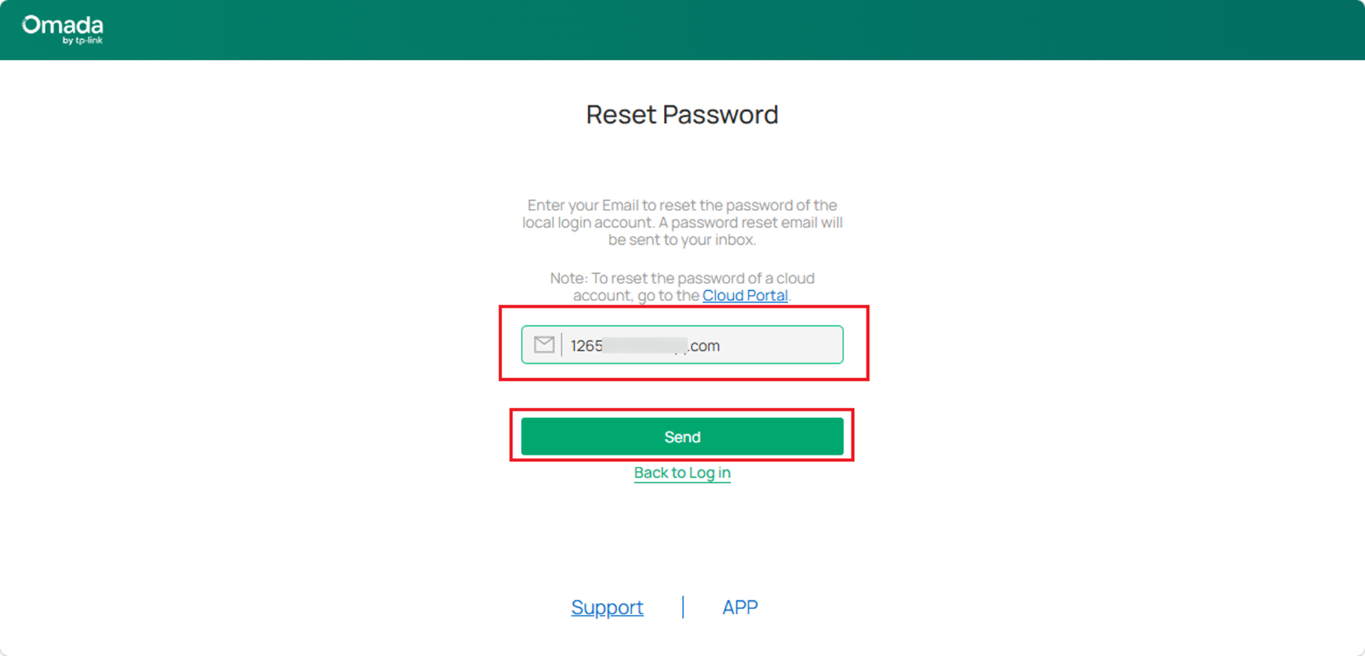 Show the email input field highlighted.