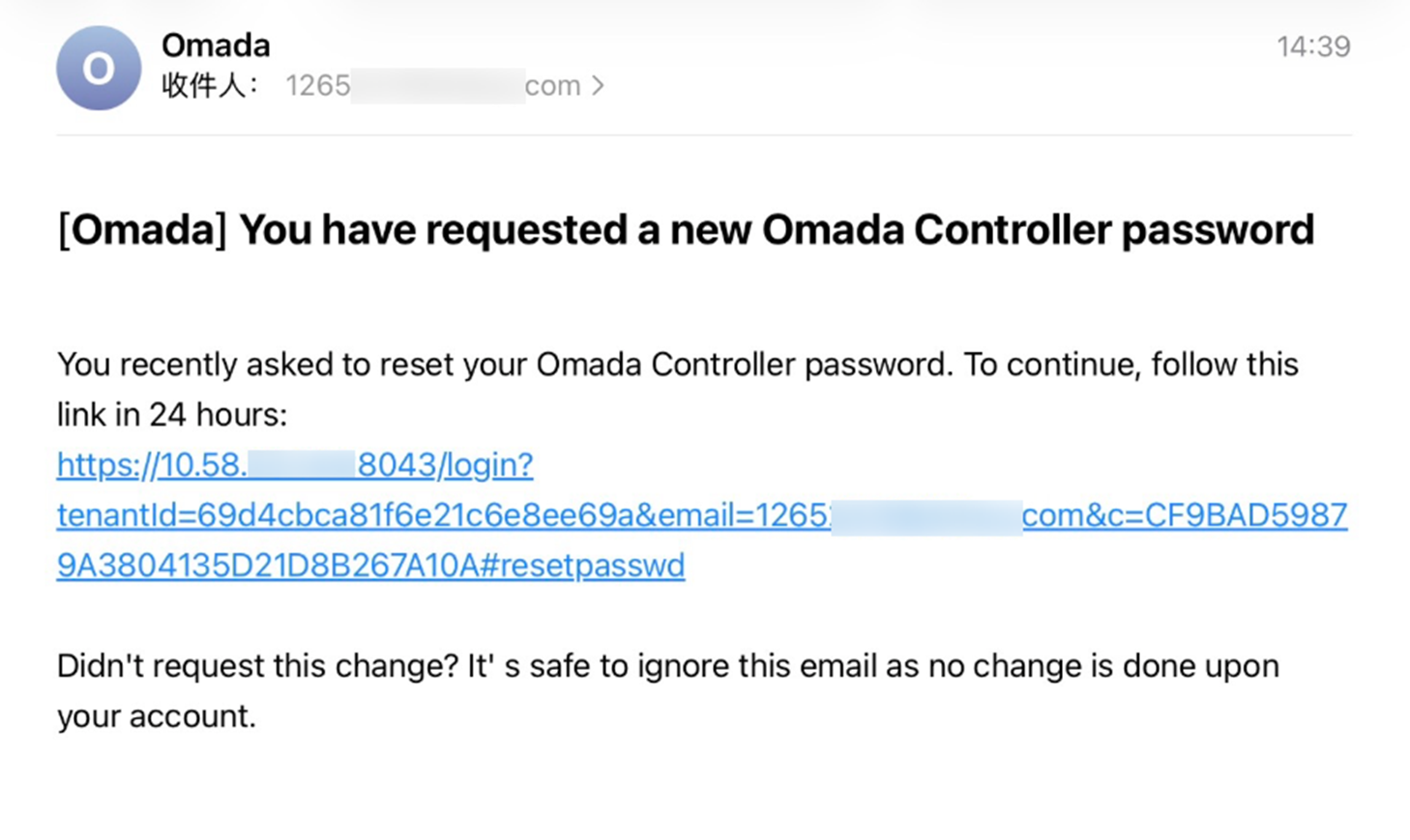 Show the contents of the email.