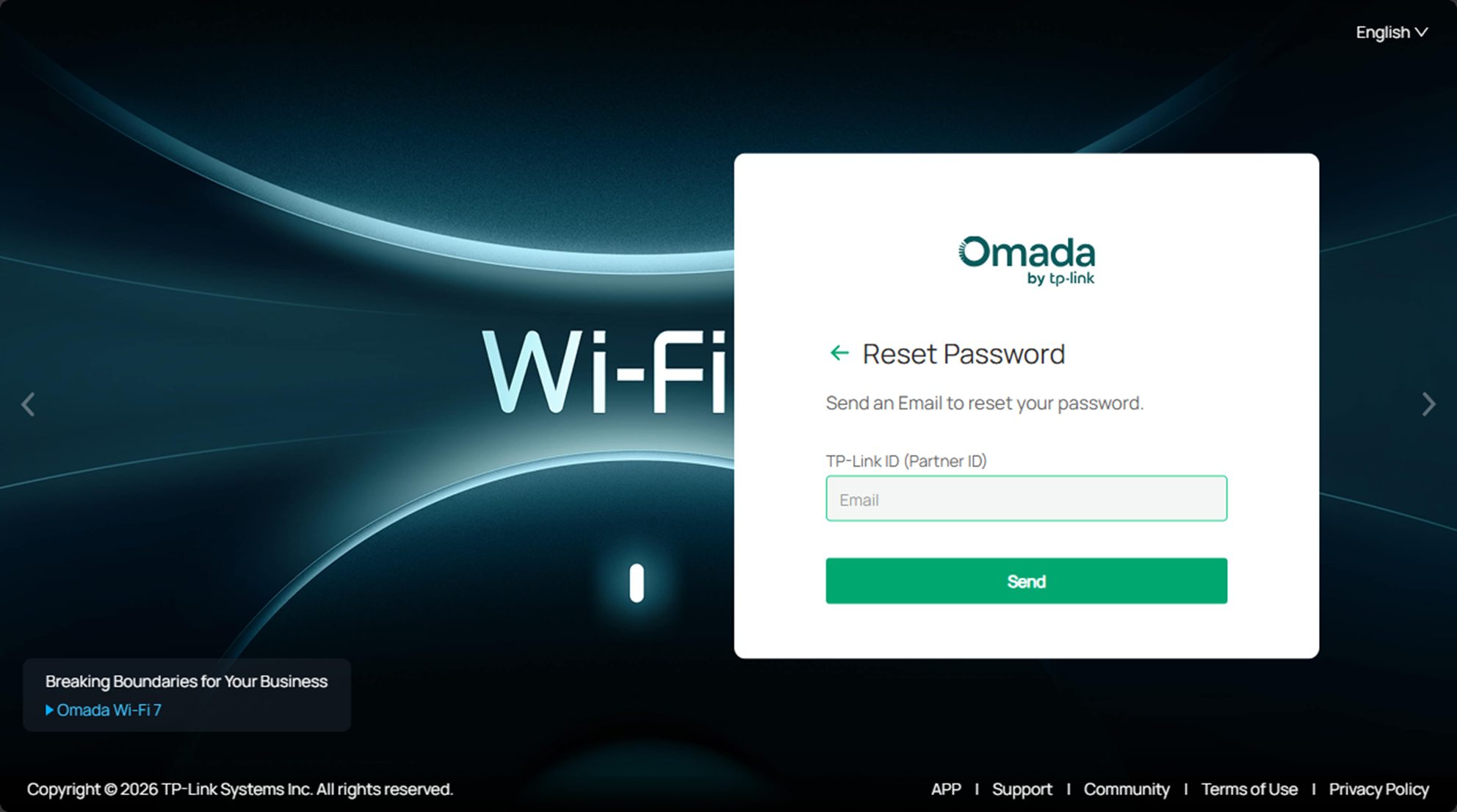 A screenshot showing the page where you input the TP-Link ID.