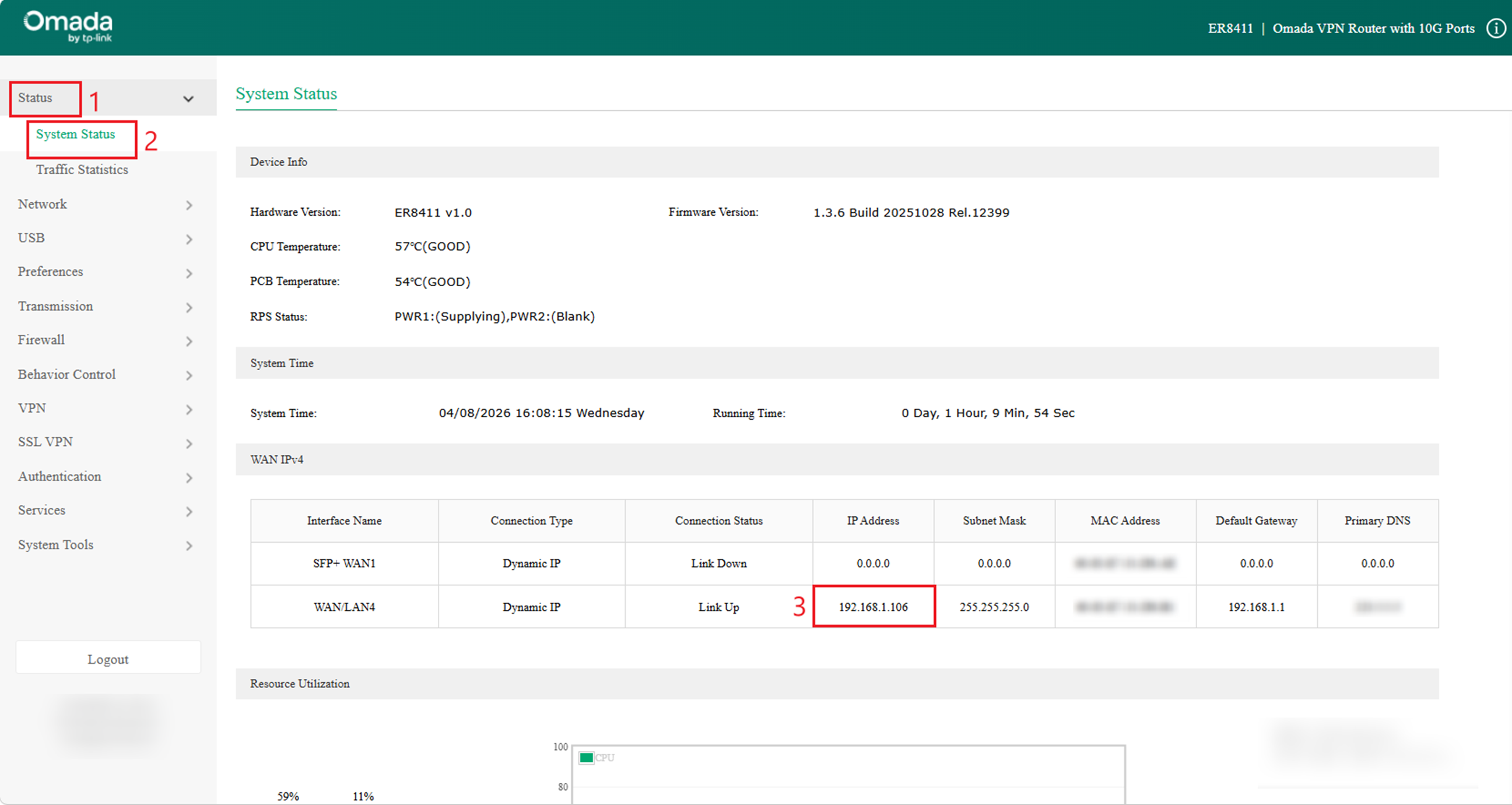 Check the router A WAN IP address.