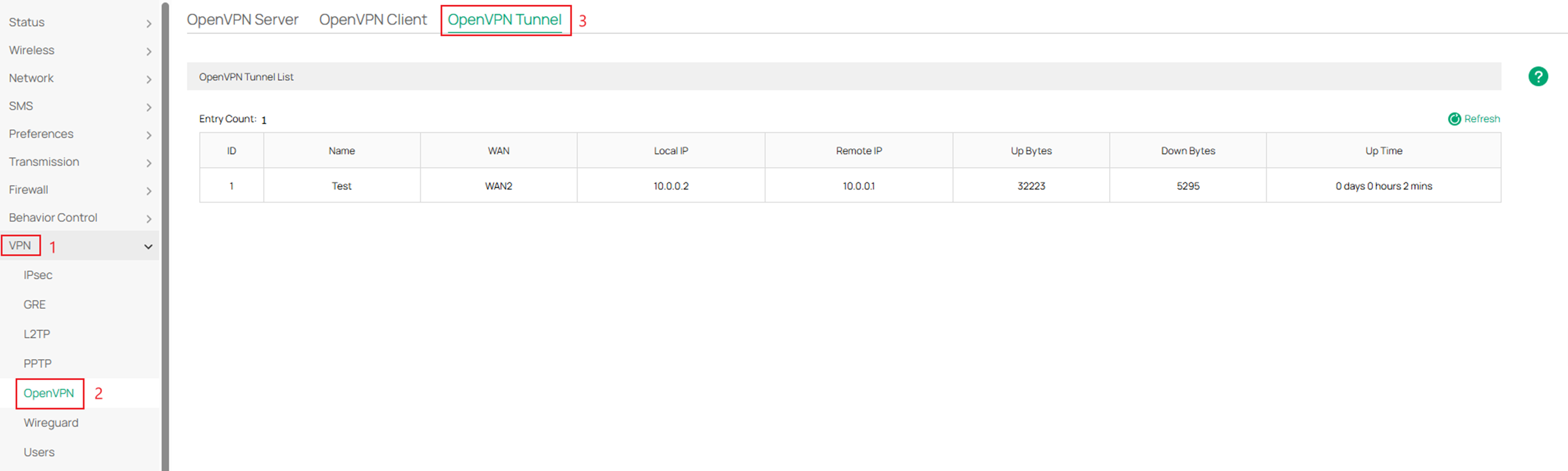 Confirmation on the tunnel being live.
