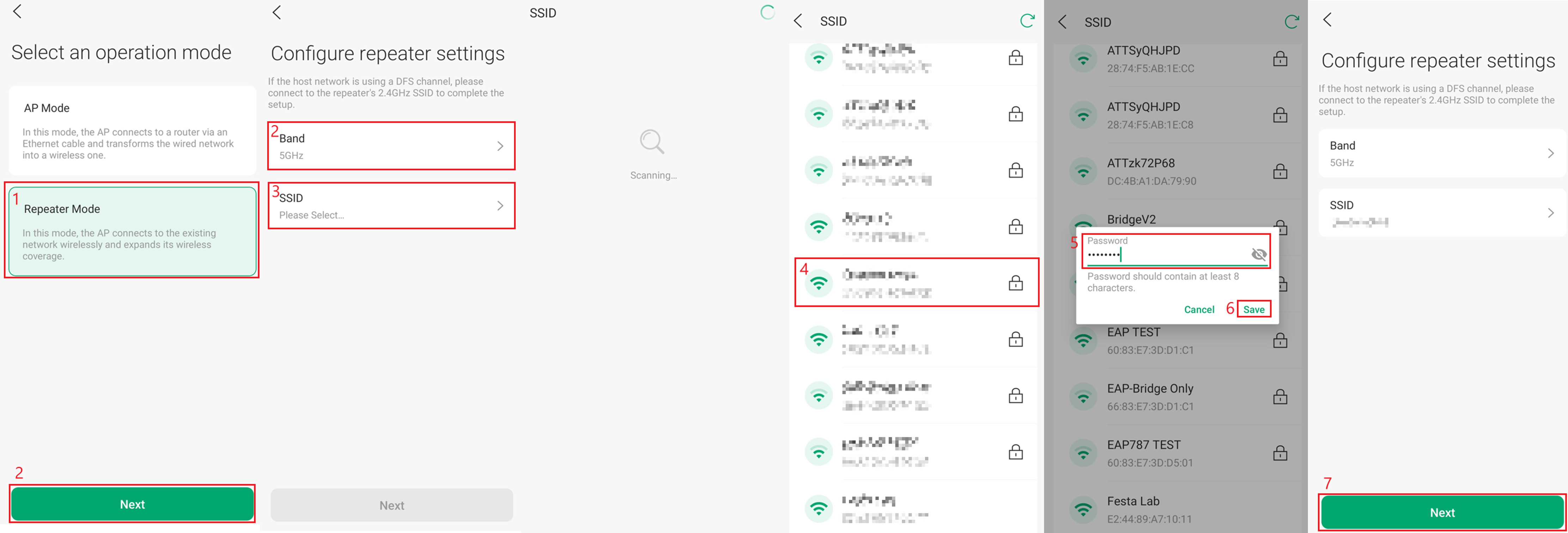 Process Quick setup and select repeater mode.
