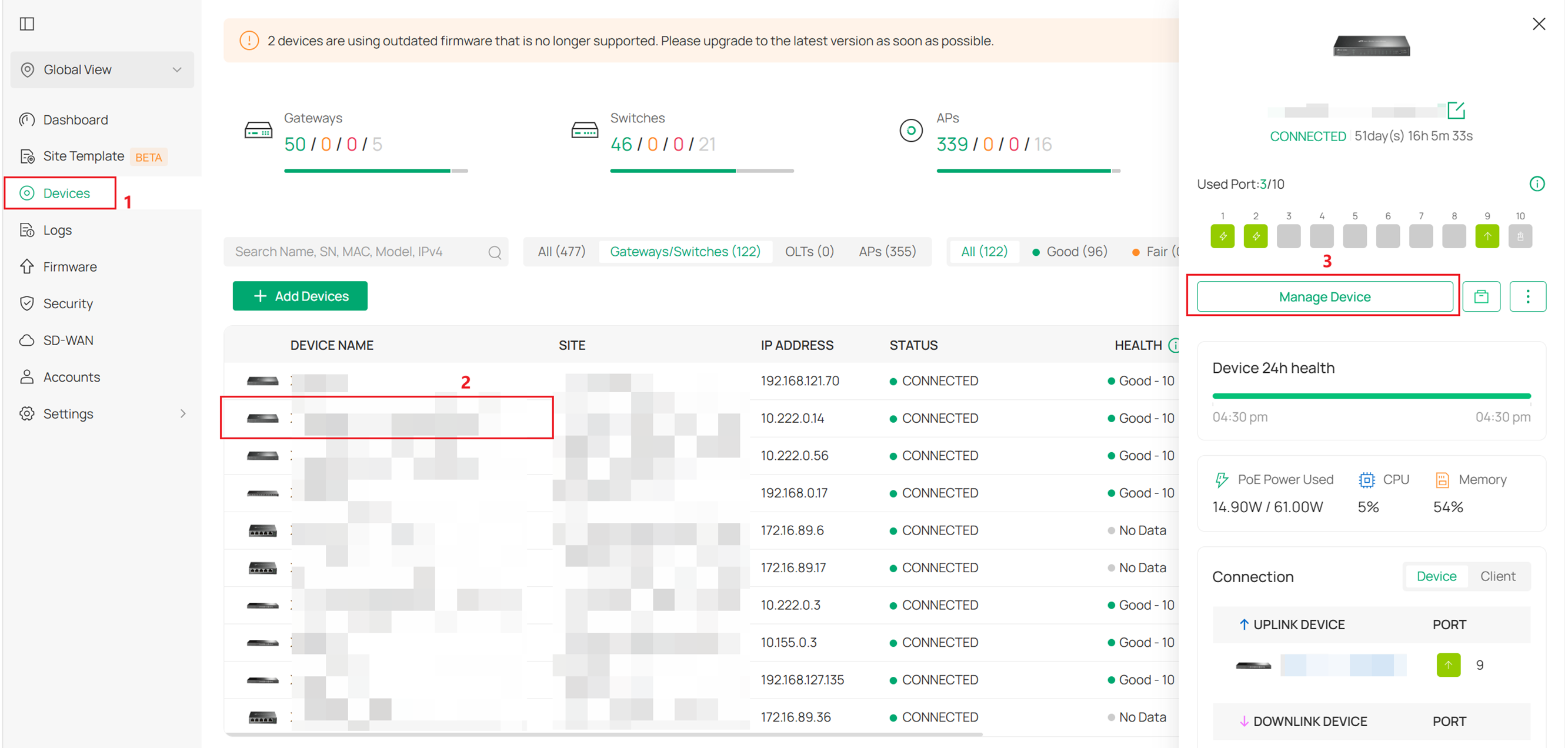 Device Properties window.