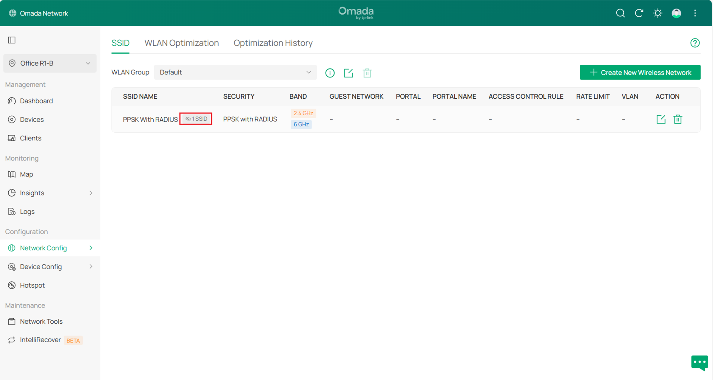 Show the SSIDs list page.