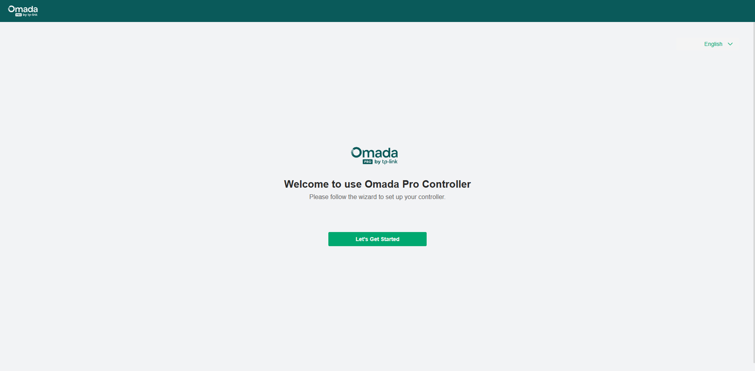 Start page of the Setup Wizard process.