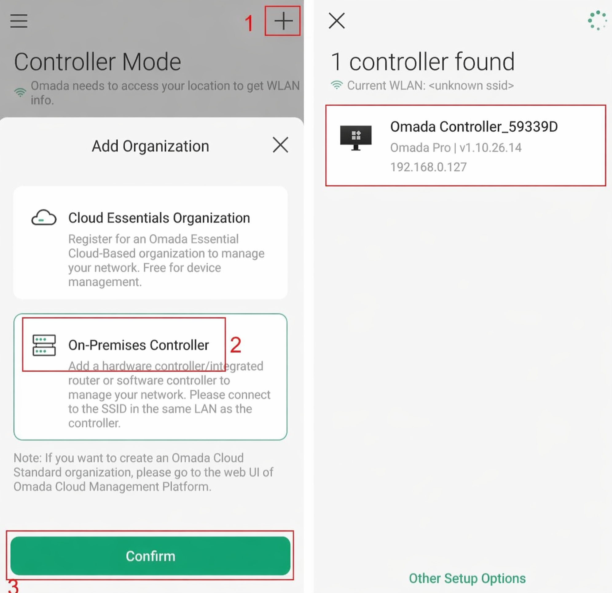 Procedure of adding Omada Pro Controller to your Omada APP.