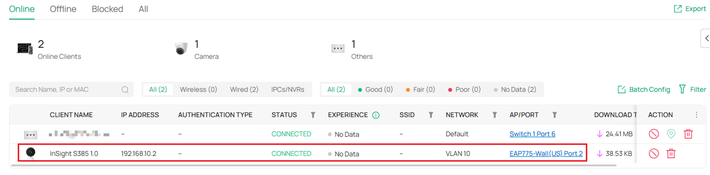The device has successfully picked up a IP Address from VLAN 10.