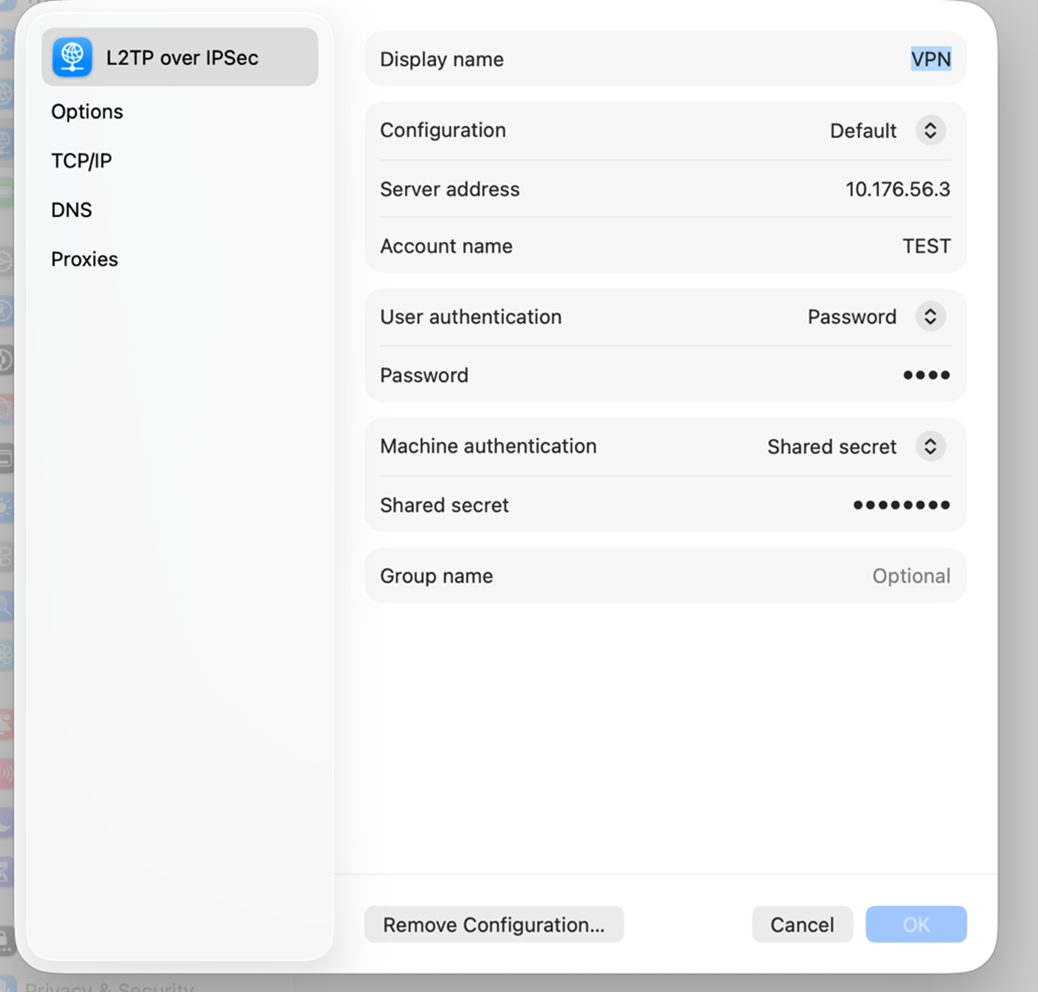 VPN Connection for Mac.