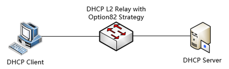 Show the DHCP L2 Relay topology.
