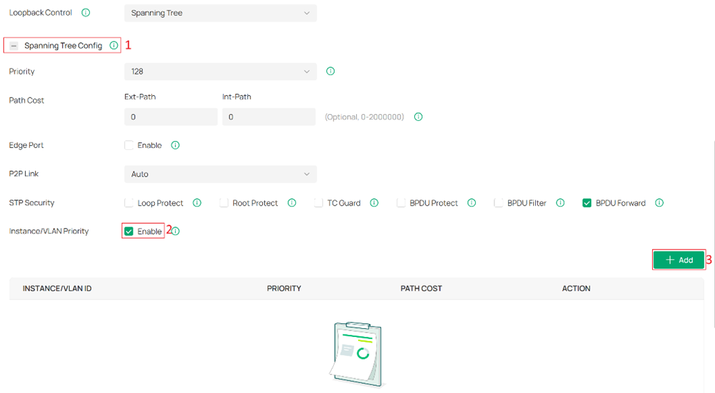 Adding a instance port priority item.