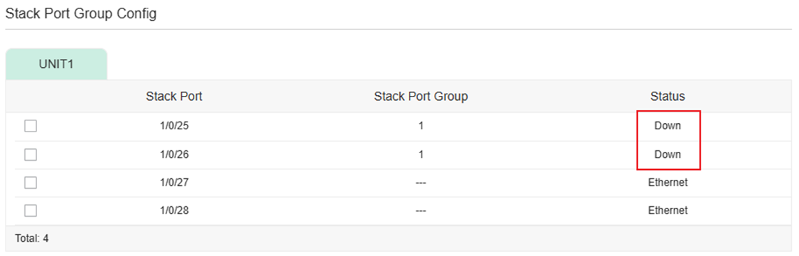 Show the stack port group config section in stack config page.
