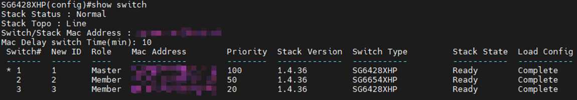 Show the stack info via CLI.