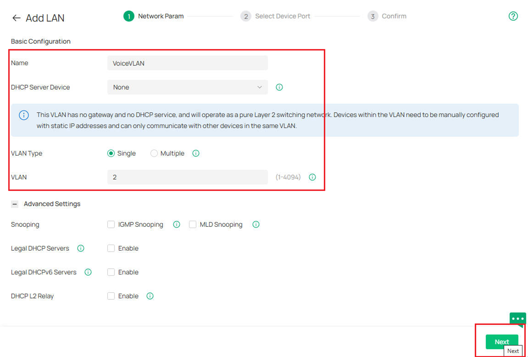 Show the configuration of Voice VLAN.