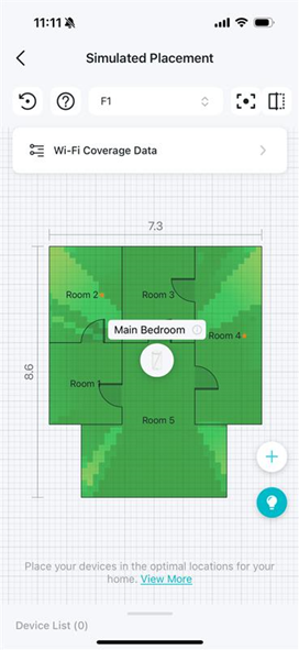 The Simulated Placement page for the heatmap.