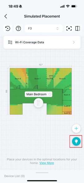 Locate the Placement Suggestions icon on the heatmap.
