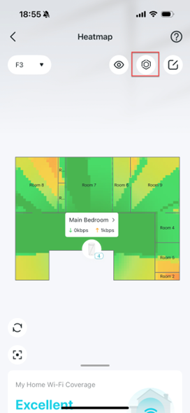 Locate the Simulated Placement icon on the heatmap.